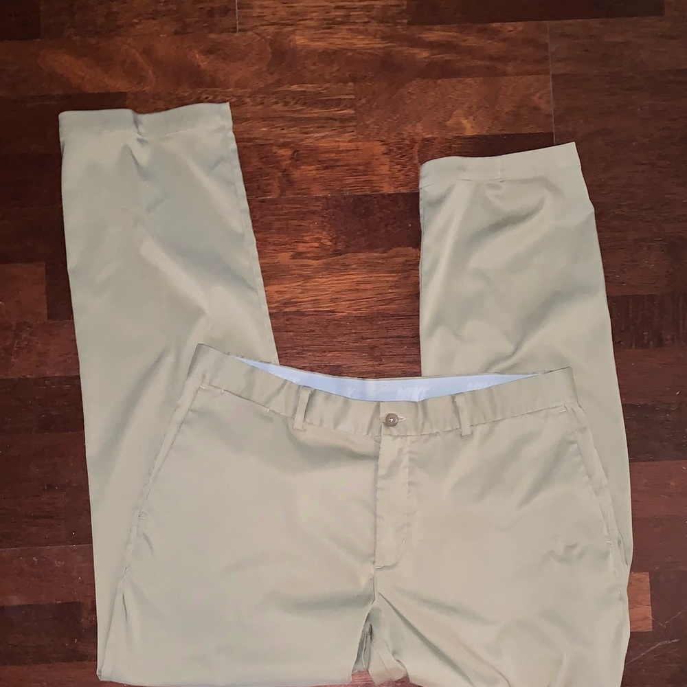 NIKE performance khaki golf polyester pants MENS size 36 X 32 - Picture 8 of 15